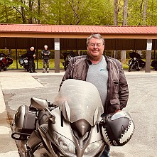 2024_05_0010 Ready to ride on the first day, 2024 BMW TTD, Iron Horse Motorcycle Lodge, Stecoah, North Carolina, May 2024