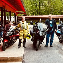 2024_05_0251 The Aussies leave the Iron Horse Motorcycle Lodge, Stecoah, North Carolina, May 2024