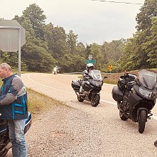 2024_05_0321 Rest break after riding Push Mountain, Harriet, Arkansas, May 2024