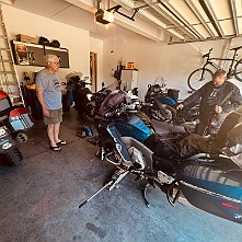 2024_05_0353 Working on the bikes in Steve's Garage, Kansas City, Missouri, May 2024