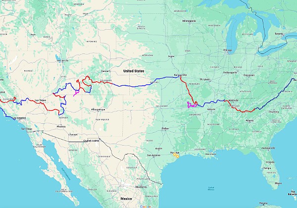 Actual Ride across America After flying from Melbourne, Australia to Los Angeles, Damian and Brendan will fly to Dulles, Washington DC where they...